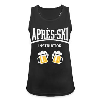 Après-Ski Instructor (Beer, Après-Ski Concave, NEG2C) - Women's Breathable Tank Top - black - Front - Zoe (177cm)