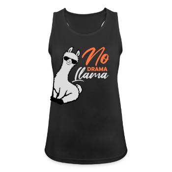 No Drama Lama Cool Sonnenbrille Sitzend Entspannt - Frauen Tank Top atmungsaktiv - Schwarz - Vorne - Zoe (177cm)