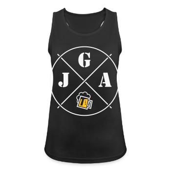 Bachelor Party Beer (Bachelor Party Circle Symbol NEG2C) - Women's Breathable Tank Top - black - Front - Zoe (177cm)
