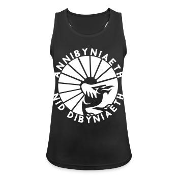 Annibyniaeth Nid Dibyniaeth - Frauen Tank Top atmungsaktiv - Schwarz - Vorne - Zoe (177cm)