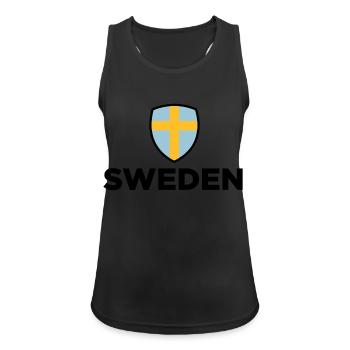 National flag of Sweden - Women's Breathable Tank Top - black - Front - Zoe (177cm)