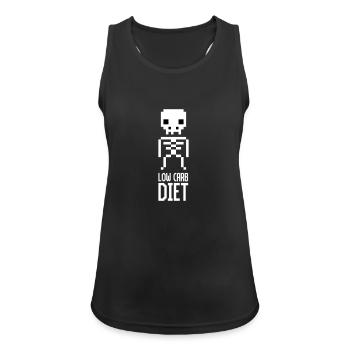 Bas squelette de régime de Carb - Débardeur respirant Femme - noir - Devant - Zoe (177cm)