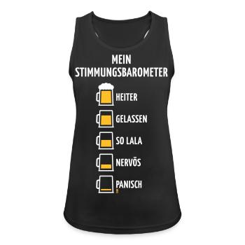 Mein Stimmungsbarometer (Bier / V1 / NEG) - Frauen Tank Top atmungsaktiv - Schwarz - Vorne - Zoe (177cm)