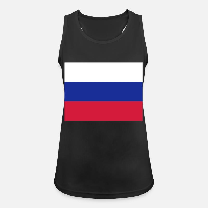 drapeau_russie - Women's Breathable Tank Top - black