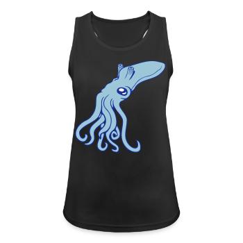 Octopus, Octopus, Octopus, Cephalopod, Giant Squid - Women's Breathable Tank Top - black - Front - Zoe (177cm)