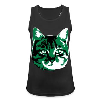 Cat Realistic Pet Cute Cute Kitten - Women's Breathable Tank Top - black - Front - Zoe (177cm)