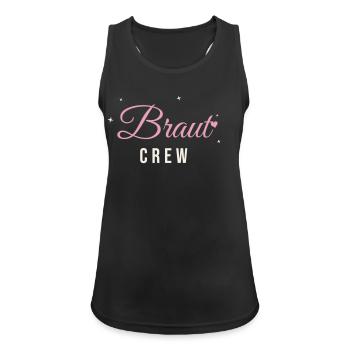 Braut Crew JGA Junggesellinnenabschied Team Gruppe - Frauen Tank Top atmungsaktiv - Schwarz - Vorne - Zoe (177cm)