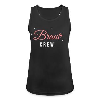Braut Crew JGA Junggesellinnenabschied Team Braut - Frauen Tank Top atmungsaktiv - Schwarz - Vorne - Zoe (177cm)