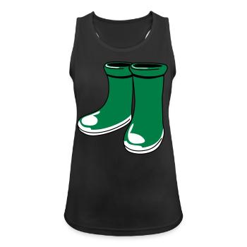 gummistiefel - Women's Breathable Tank Top - black - Front - Zoe (177cm)