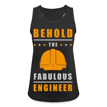 Fabulous Engineer Helmet - Women's Breathable Tank Top - black - Front - Zoe (177cm)
