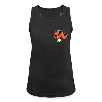 Tiger Mushroom Logo STICK Variant - Women's Breathable Tank Top - black - Front - Zoe (177cm)