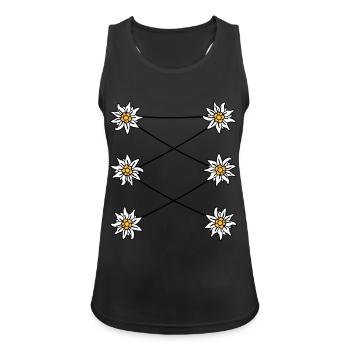 Edelweiss Dirndl - - - - Women's Breathable Tank Top - black - Front - Zoe (177cm)