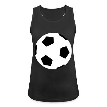 Fussballspiel - Frauen Tank Top atmungsaktiv - Schwarz - Vorne - Zoe (177cm)