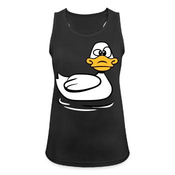 Ente doof - Frauen Tank Top atmungsaktiv - Schwarz - Vorne - Zoe (177cm)