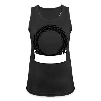 kranz rahmen kreis rund banner design logo text sc - Frauen Tank Top atmungsaktiv - Schwarz - Vorne - Zoe (177cm)