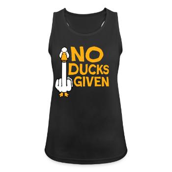 Goose No Ducks Given Middle Finger Naughty Duck Cool - Women's Breathable Tank Top - black - Front - Zoe (177cm)