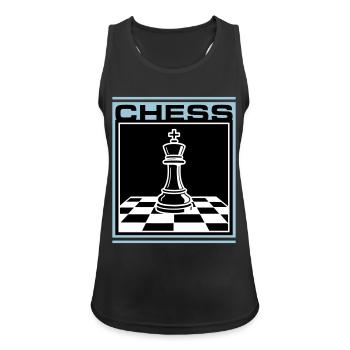 Schach König Chess - Frauen Tank Top atmungsaktiv - Schwarz - Vorne - Zoe (177cm)