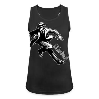 Messieurs des années 1930 - Design à l’ancienne - Débardeur respirant Femme - noir - Devant - Zoe (177cm)