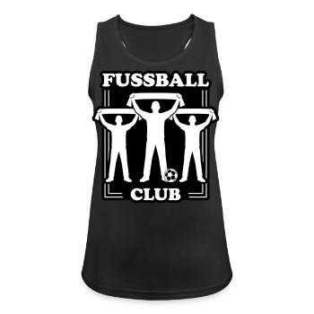 Fussball Club Fans - Frauen Tank Top atmungsaktiv - Schwarz - Vorne - Zoe (177cm)