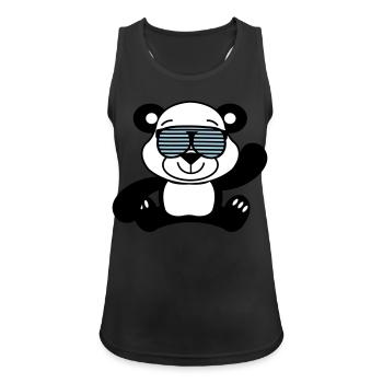 Panda Ours Cool - Débardeur respirant Femme - noir - Devant - Zoe (177cm)