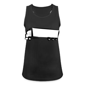 Stylized truck truck - Women's Breathable Tank Top - black - Front - Zoe (177cm)