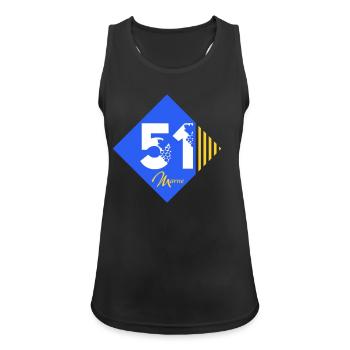 51 - Women's Breathable Tank Top - black - Front - Zoe (177cm)