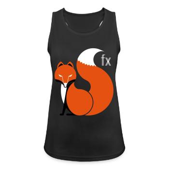 FOX FX Tasche - Frauen Tank Top atmungsaktiv - Schwarz - Vorne - Zoe (177cm)