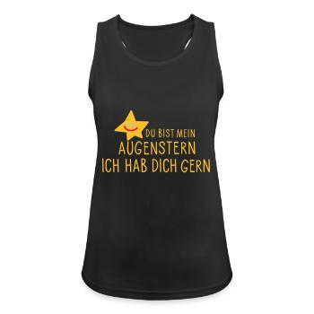 Augenstern Liebe Spruch - Frauen Tank Top atmungsaktiv - Schwarz - Vorne - Zoe (177cm)