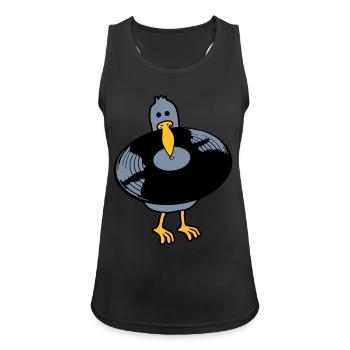Party Seagull Vinyl Record - Women's Breathable Tank Top - black - Front - Zoe (177cm)