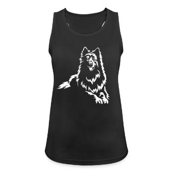 Swiss Shepherd "Black Edition" - Women's Breathable Tank Top - black - Front - Zoe (177cm)