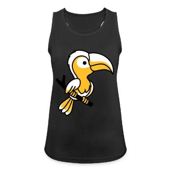 papagei1 - Frauen Tank Top atmungsaktiv - Schwarz - Vorne - Zoe (177cm)