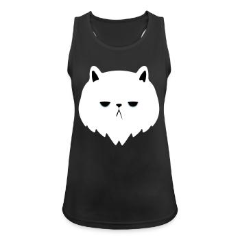 bored cat - Women's Breathable Tank Top - black - Front - Zoe (177cm)