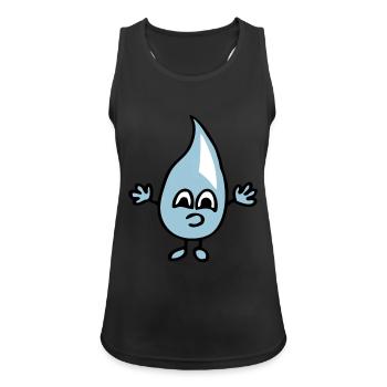 Little drops of water - Women's Breathable Tank Top - black - Front - Zoe (177cm)