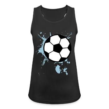 Football Football 3c - Débardeur respirant Femme - noir - Devant - Zoe (177cm)