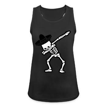 skull dabbing mexicans - Women's Breathable Tank Top - black - Front - Zoe (177cm)