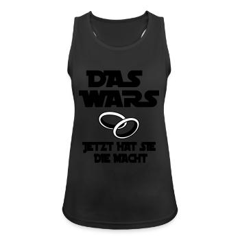 das wars - jetzt hat sie macht - Frauen Tank Top atmungsaktiv - Schwarz - Vorne - Zoe (177cm)