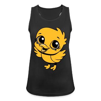 chick funny sunglasses cool - Women's Breathable Tank Top - black - Front - Zoe (177cm)