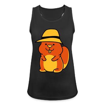 Hamster Funny - Women's Breathable Tank Top - black - Front - Zoe (177cm)