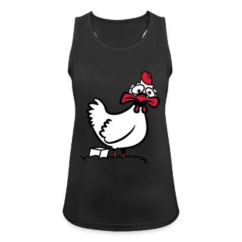Chicken pet stupid funny - Women's Breathable Tank Top - black - Front - Zoe (177cm)