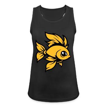 goldfisch fisch comic - Frauen Tank Top atmungsaktiv - Schwarz - Vorne - Zoe (177cm)