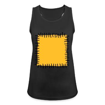 Flicken Reparatur Patchwork Stoff Nähen Naht Nadel - Frauen Tank Top atmungsaktiv - Schwarz - Vorne - Zoe (177cm)