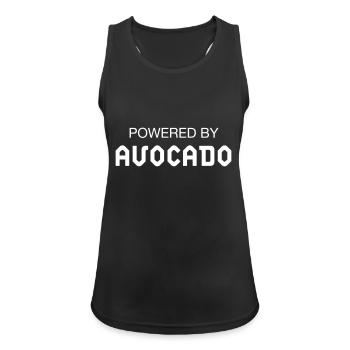 Powered By Avocado - Frauen Tank Top atmungsaktiv - Schwarz - Vorne - Zoe (177cm)