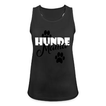 Hunde Mama | Pfote Katze Geschenk Weihnachten - Frauen Tank Top atmungsaktiv - Schwarz - Vorne - Zoe (177cm)