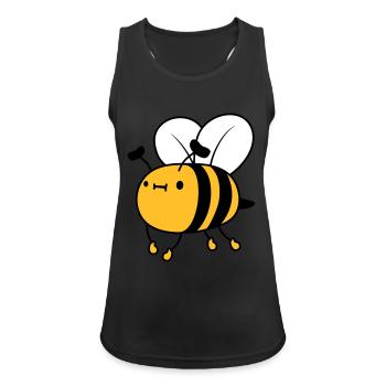Flying cute bee - Women's Breathable Tank Top - black - Front - Zoe (177cm)
