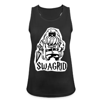 Swagrid - Frauen Tank Top atmungsaktiv - Schwarz - Vorne - Zoe (177cm)
