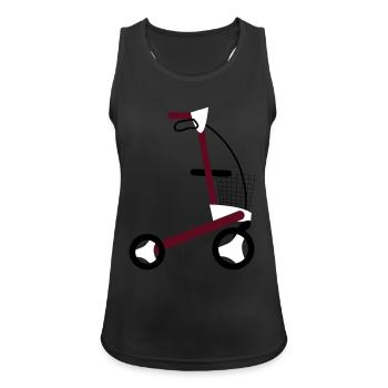 rollator - Frauen Tank Top atmungsaktiv - Schwarz - Vorne - Zoe (177cm)
