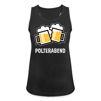 Polterabend (JGA Bier Bayrische Bierkrüge / 3C) - Frauen Tank Top atmungsaktiv - Schwarz - Vorne - Zoe (177cm)