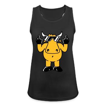 Fuck Off Bull - Women's Breathable Tank Top - black - Front - Zoe (177cm)