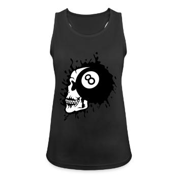 billiards head of death profile ball 8 - Women's Breathable Tank Top - black - Front - Zoe (177cm)