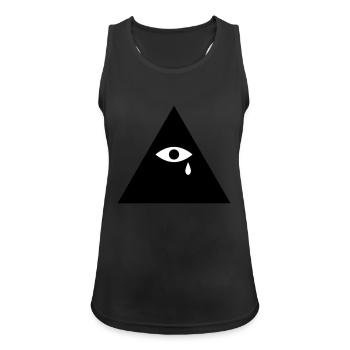 Pyramide Träne - Frauen Tank Top atmungsaktiv - Schwarz - Vorne - Zoe (177cm)